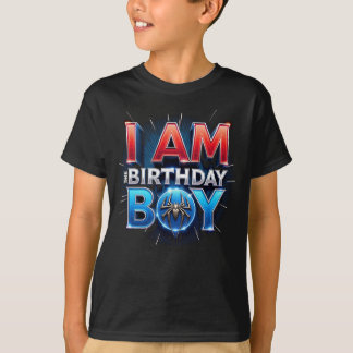 Spider Web Birthday Boy Shirt - Superhero Party