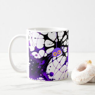 Spider Web Black und Lila Halloween-Tasse Kaffeetasse