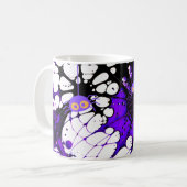 Spider Web Black und Lila Halloween-Tasse Kaffeetasse (Vorderseite Links)