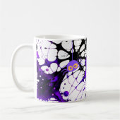 Spider Web Black und Lila Halloween-Tasse Kaffeetasse (Links)