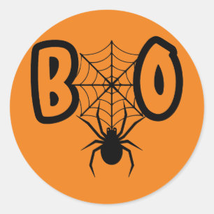 Spider Web Boo Halloween Sticker