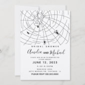 Spider Web Doodle Illustration Brautparty Einladung (Vorderseite)