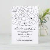 Spider Web Doodle Illustration Brautparty Einladung (Stehend Vorderseite)