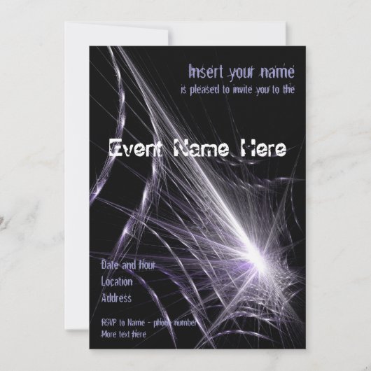 Spider Web Einladung (Vorderseite)