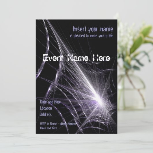 Spider Web Einladung (Stehend Vorderseite)