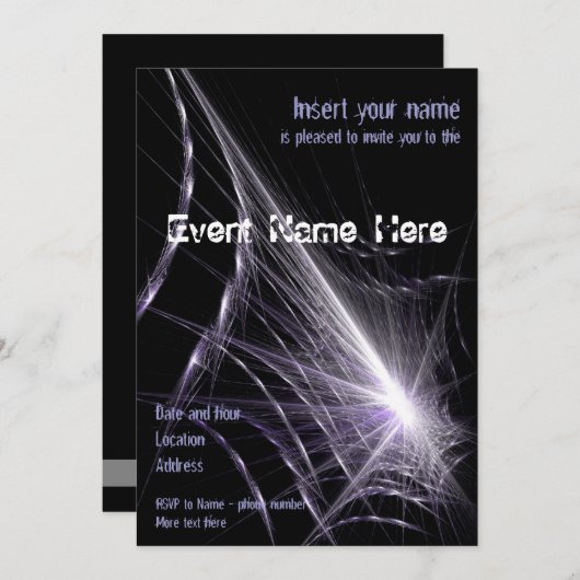 Spider Web Einladung (Vorne/Hinten)