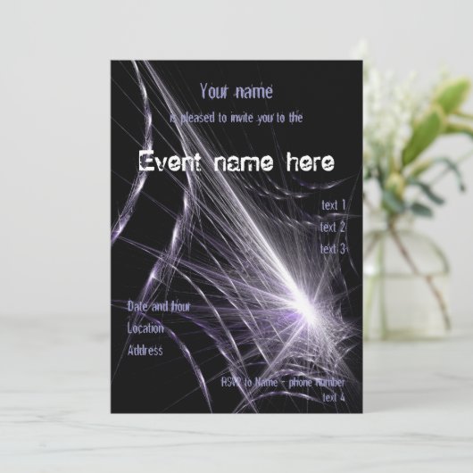 Spider Web Einladung (Stehend Vorderseite)