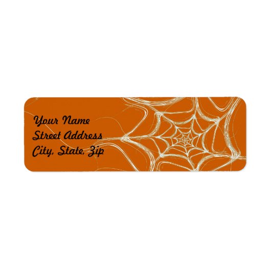 Spider Web Fract Background Rücksendeadresse Aufkl (Vorne)