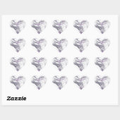 Spider Web Fraktal Background Heart Sticker (Blatt)