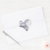 Spider Web Fraktal Background Heart Sticker (Umschlag)