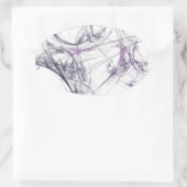 Spider Web Fraktal Background Oval Aufkleber (Tasche)