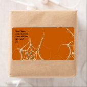 Spider Web Fraktal Background Shipping Label (Insitu)