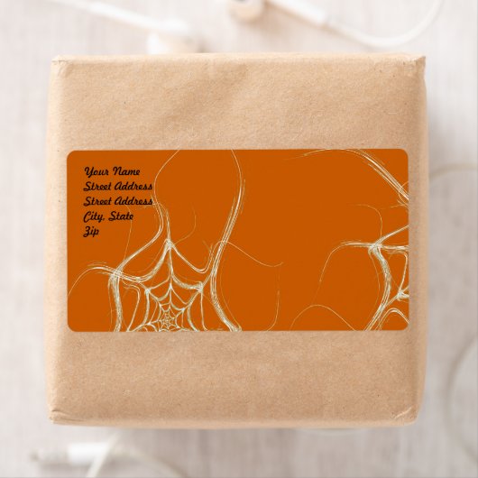 Spider Web Fraktal Background Shipping Label (Insitu)