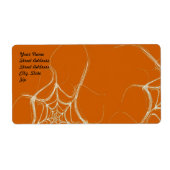 Spider Web Fraktal Background Shipping Label (Vorne)