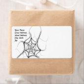 Spider Web Fraktal Background Shipping Label (Insitu)