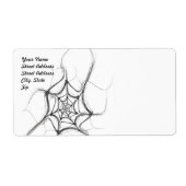 Spider Web Fraktal Background Shipping Label (Vorne)