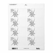 Spider Web Fraktal Background Shipping Label (Vorne)