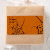Spider Web Fraktal Background Shipping Label (Insitu)