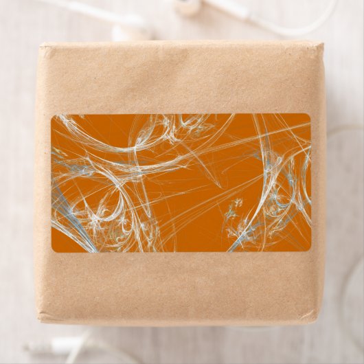 Spider Web Fraktal Background Shipping Label (Insitu)