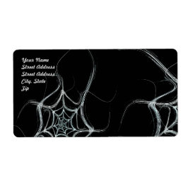 Spider Web Fraktal Background Shipping Label