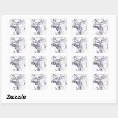 Spider Web Fraktal Background Square Aufkleber (Blatt)