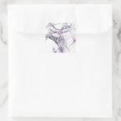 Spider Web Fraktal Background Square Aufkleber (Tasche)
