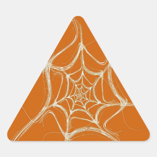 Spider Web Fraktal BackgroundTriangle Sticker (Vorderseite)