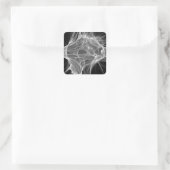 Spider Web Fraktal Design Quadratischer Aufkleber (Tasche)