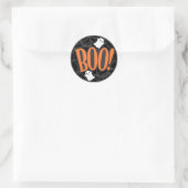 Spider Web Ghost Boo! Halloween Runder Aufkleber (Tasche)