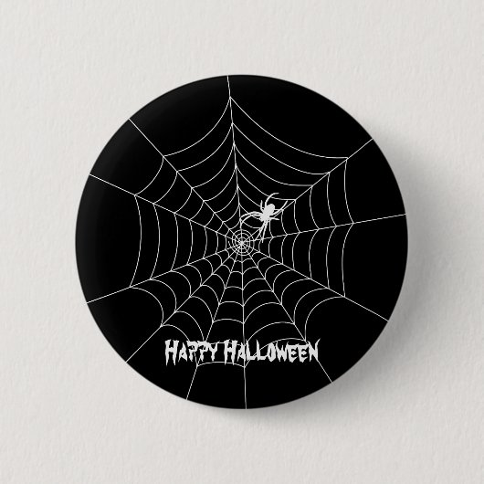 Spider Web Halloween Button (Vorderseite)