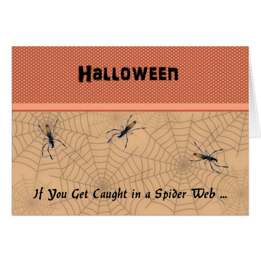 Spider Web Halloween Card (Vorderseite (Horizontal))