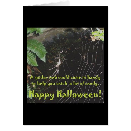 Spider & Web Halloween Card (Vorne)