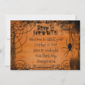 Spider Web Halloween Einladung (Vorderseite)