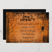 Spider Web Halloween Einladung (Vorne/Hinten)