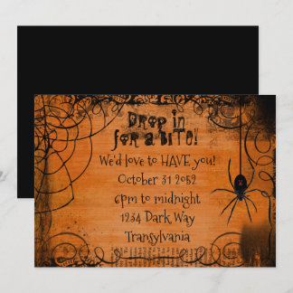 Spider Web Halloween Einladung