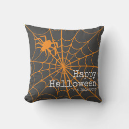 Spider Web Halloween Kissen