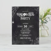Spider Web Halloween-Party Einladung (Stehend Vorderseite)