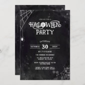Spider Web Halloween-Party Einladung (Vorne/Hinten)
