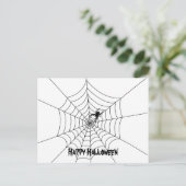 Spider Web Halloween Postcard Postkarte (Stehend Vorderseite)