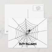 Spider Web Halloween Postcard Postkarte (Vorne/Hinten)