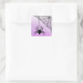 Spider Web Halloween Schwarze und Lila Sticker (Tasche)
