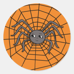 Spider Web Halloween Spooky Party Runder Aufkleber