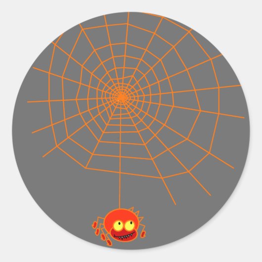Spider Web Halloween Sticker (Vorderseite)