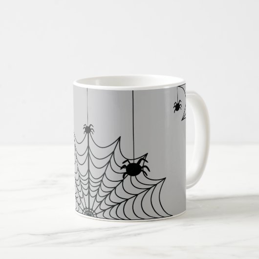 Spider Web Halloween-Tasse Kaffeetasse (VorderseiteRechts)