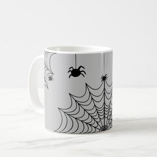 Spider Web Halloween-Tasse Kaffeetasse (Vorderseite Links)