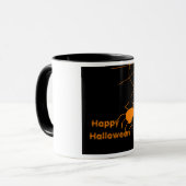 Spider Web Happy Halloween Tasse (Vorderseite Links)