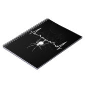 Spider Web Heartbeat Cobweb Spider Gift Notizblock (Linke Seite)