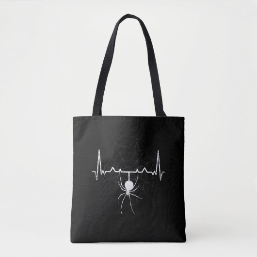Spider Web Heartbeat Cobweb Spider Gift Tasche (Vorderseite)