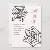 Spider Web Illustration-Halloween-Party ausblenden Einladung (Vorderseite)