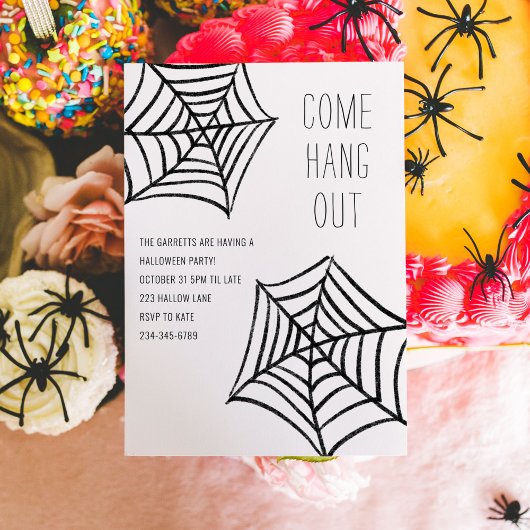 Spider Web Illustration-Halloween-Party ausblenden Einladung